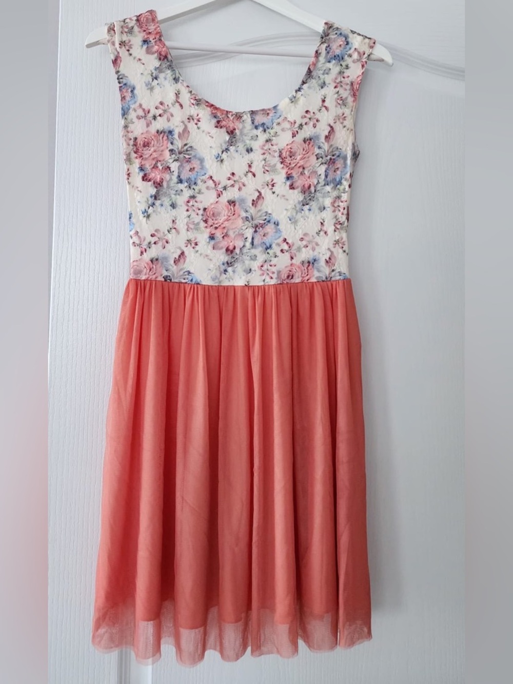 Chiffon and Lace Floral Dress